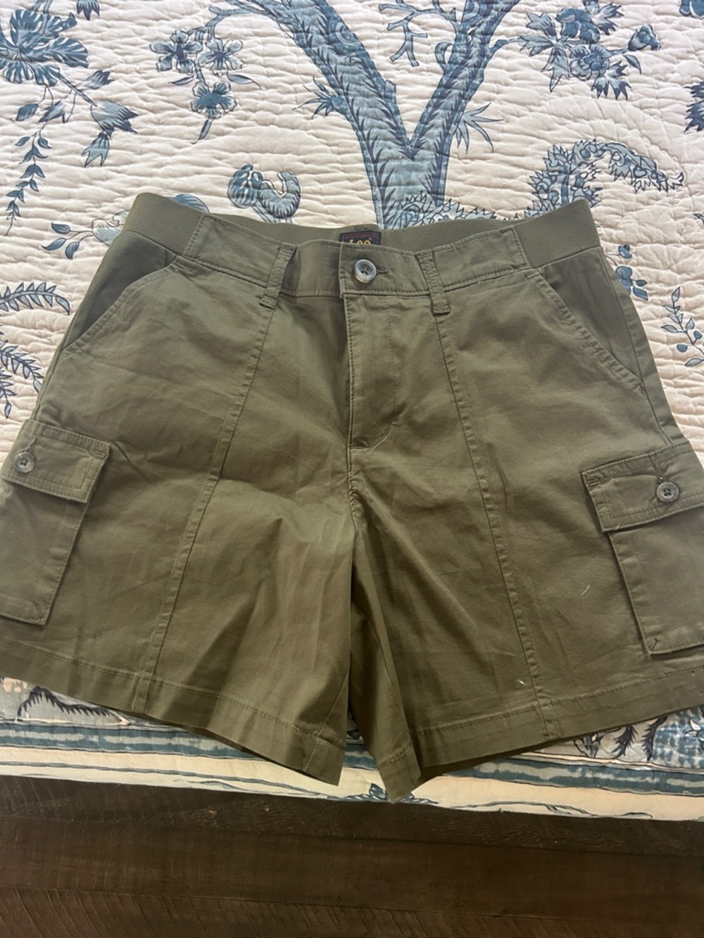 Lee Olive Utility Cargo Shorts